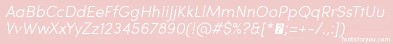 SofiaProLightItalic Font – White Fonts on Pink Background