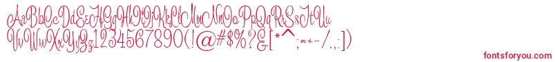Шрифт Campanella – красные шрифты на белом фоне