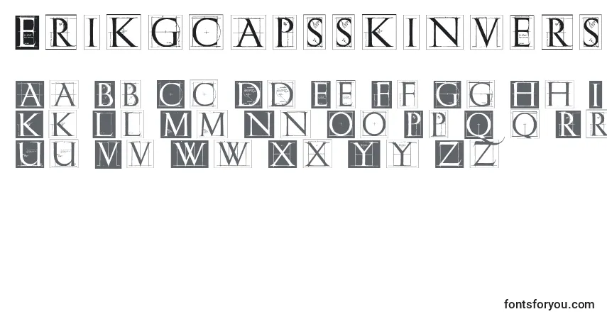 Шрифт Erikgcapsskinvers – алфавит, цифры, специальные символы