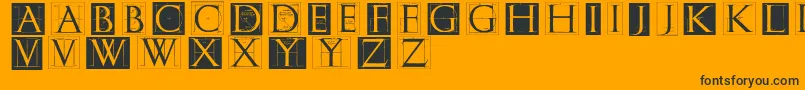 Шрифт Erikgcapsskinvers – чёрные шрифты на оранжевом фоне
