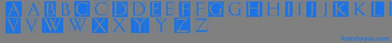 Erikgcapsskinvers Font – Blue Fonts on Gray Background