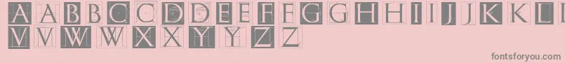 Erikgcapsskinvers-fontti – harmaat kirjasimet vaaleanpunaisella taustalla