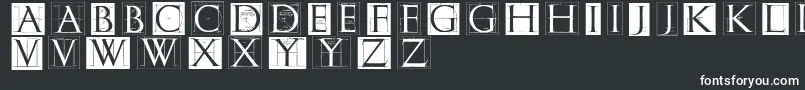 Erikgcapsskinvers-fontti – valkoiset fontit mustalla taustalla