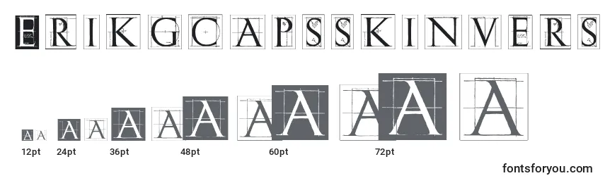 Размеры шрифта Erikgcapsskinvers
