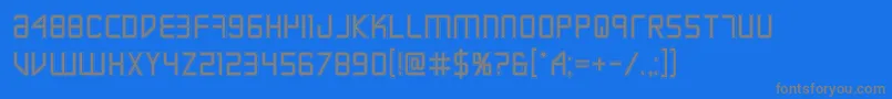 フォントEscapeartistacad – 青い背景に灰色の文字