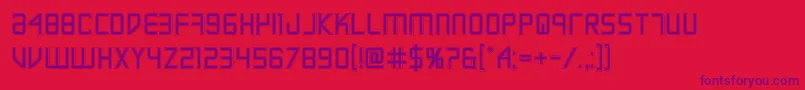 Escapeartistacad Font – Purple Fonts on Red Background