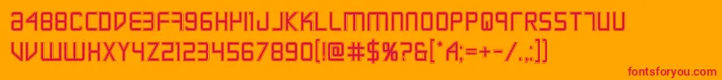 Escapeartistacad Font – Red Fonts on Orange Background