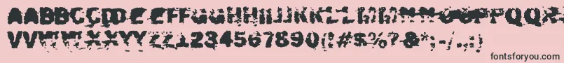 Xposed-fontti – mustat fontit vaaleanpunaisella taustalla