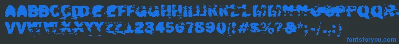 フォントXposed – 黒い背景に青い文字