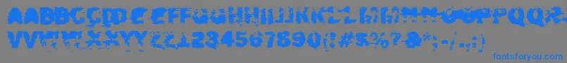 フォントXposed – 灰色の背景に青い文字