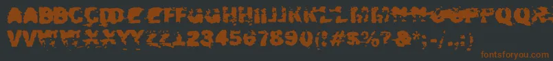 Xposed-fontti – ruskeat fontit mustalla taustalla