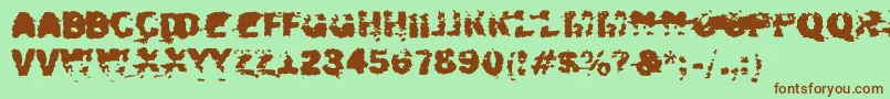 Xposed Font – Brown Fonts on Green Background