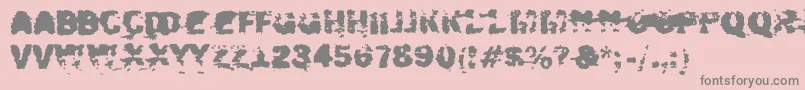 Xposed-Schriftart – Graue Schriften auf rosa Hintergrund