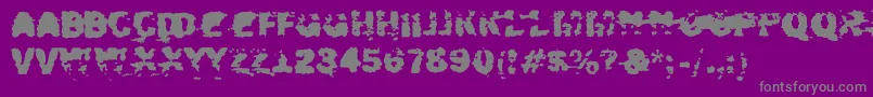 Xposed-Schriftart – Graue Schriften auf violettem Hintergrund