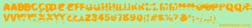 Xposed Font – Orange Fonts on Green Background