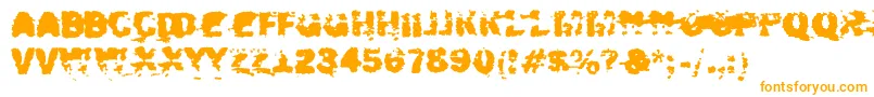 Xposed Font – Orange Fonts on White Background