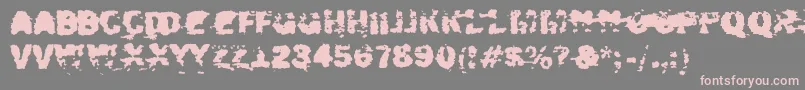 フォントXposed – 灰色の背景にピンクのフォント