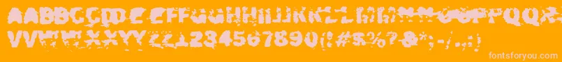 フォントXposed – オレンジの背景にピンクのフォント