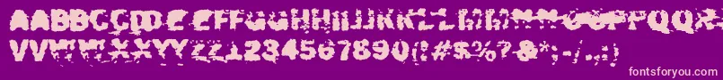 Fonte Xposed – fontes rosa em um fundo violeta