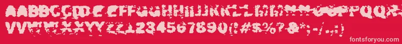 Xposed-fontti – vaaleanpunaiset fontit punaisella taustalla