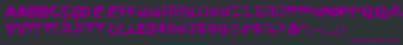Шрифт Xposed – фиолетовые шрифты на чёрном фоне