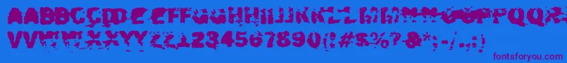 フォントXposed – 紫色のフォント、青い背景