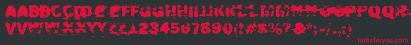 フォントXposed – 黒い背景に赤い文字