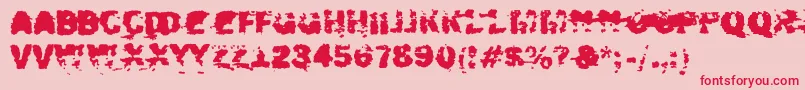 Xposed-Schriftart – Rote Schriften auf rosa Hintergrund