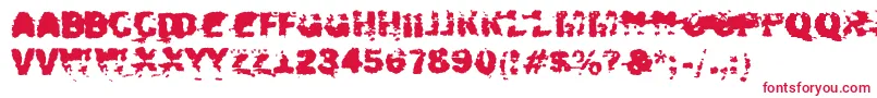 Xposed-fontti – punaiset fontit valkoisella taustalla