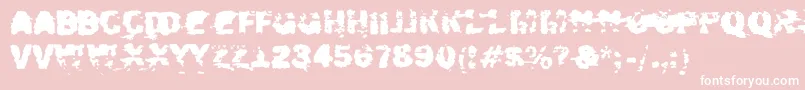 フォントXposed – ピンクの背景に白い文字