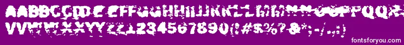 Xposed-Schriftart – Weiße Schriften auf violettem Hintergrund