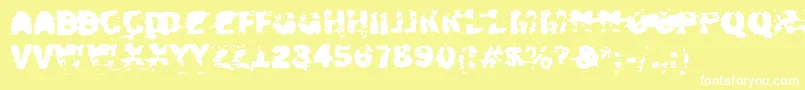 Шрифт Xposed – белые шрифты на жёлтом фоне