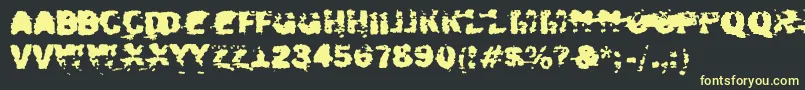 フォントXposed – 黒い背景に黄色の文字