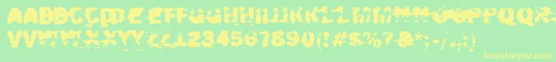 Xposed-fontti – keltaiset fontit vihreällä taustalla