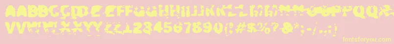 フォントXposed – 黄色のフォント、ピンクの背景