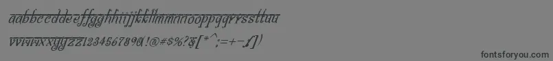 BitlingsraviItalic-fontti – mustat fontit harmaalla taustalla