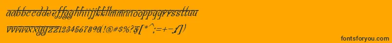BitlingsraviItalic Font – Black Fonts on Orange Background
