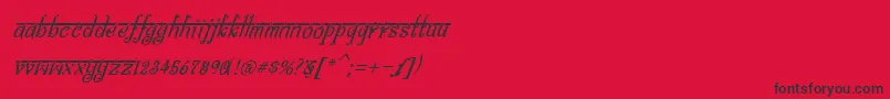 BitlingsraviItalic Font – Black Fonts on Red Background