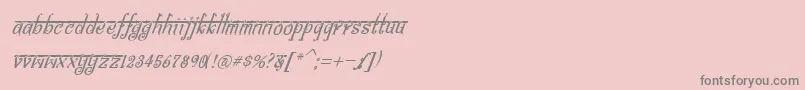 BitlingsraviItalic Font – Gray Fonts on Pink Background