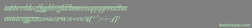 BitlingsraviItalic Font – Green Fonts on Gray Background