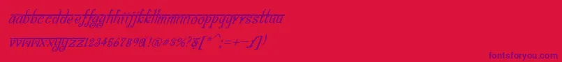 Шрифт BitlingsraviItalic – фиолетовые шрифты на красном фоне