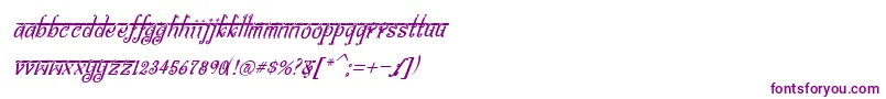 Шрифт BitlingsraviItalic – фиолетовые шрифты на белом фоне