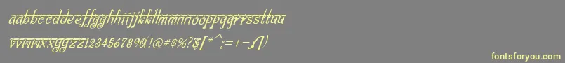 BitlingsraviItalic Font – Yellow Fonts on Gray Background
