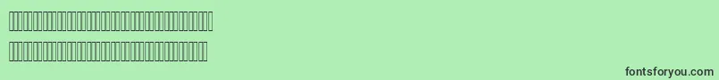 Czcionka AhmedLatinFigures – czarne czcionki na zielonym tle