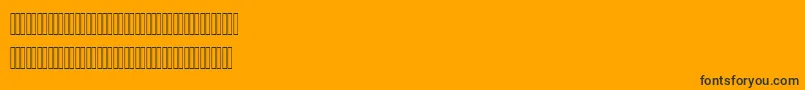 AhmedLatinFigures-Schriftart – Schwarze Schriften auf orangefarbenem Hintergrund