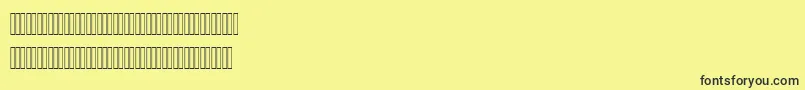 Czcionka AhmedLatinFigures – czarne czcionki na żółtym tle