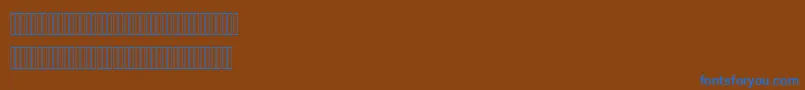 Czcionka AhmedLatinFigures – niebieskie czcionki na brązowym tle