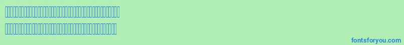 AhmedLatinFigures-fontti – siniset fontit vihreällä taustalla