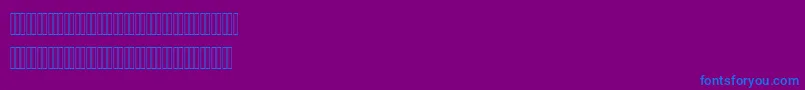 Czcionka AhmedLatinFigures – niebieskie czcionki na fioletowym tle