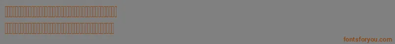 Czcionka AhmedLatinFigures – brązowe czcionki na szarym tle